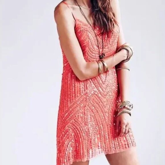 Free People Flapper Style Sequin Dress - Size XS/S - Picture 2 of 10